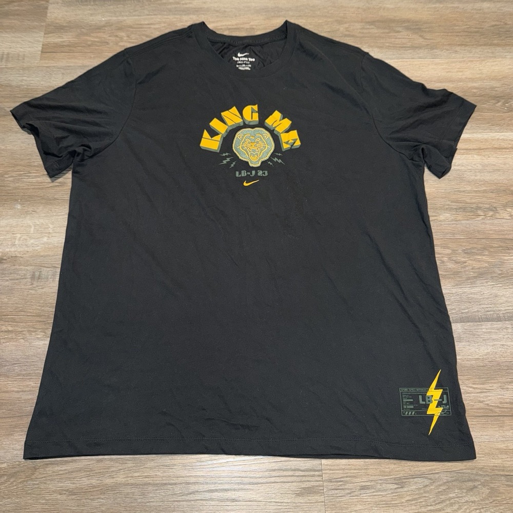 Nike LeBron James King Me LB-J 23 Dri-fit Shirt Mens XXL Black